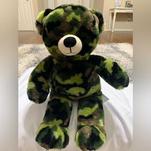 Build A Bear Plush Camouflage Teddy Bear Green Camouflage